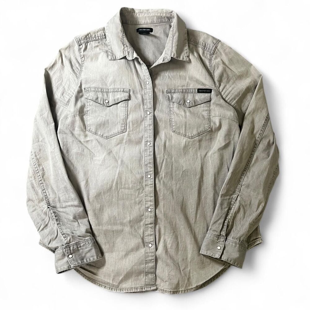 Calvin-klein Men's Grey Shirt